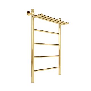 Полотенцесушитель водяной Indigo Line LLSHW80-50GDPK3 с полкой 80x50 см золото